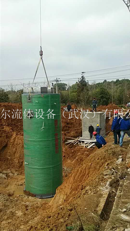 一體化泵站現(xiàn)場安裝